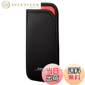 �y���������z�G���R�� �X�}�z�|�[�` 1����[ S�T�C�Y �X���b�v�C���^�C�v �w�ʃ|�P�b�g�t �u���b�N �yiPhone 16 / 16e �V���[�Y �Ή����؍ρz P-04SNCBK