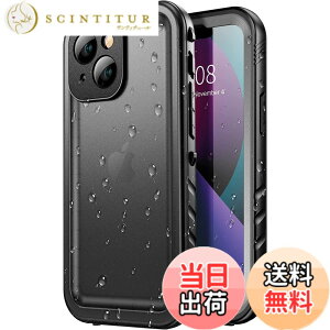 �y���������zSPORTLINK iPhone 13 mini �p �h���P�[�X iPhone 13 mini�p �ϏՌ� �P�[�X IP68�h������ �h�� �h�o �ϏՌ� 360°�S�ʕی� QI�[�d �t�F�C�XID �F�ؑΉ� ����֗� �����^ �X�g���b�v�t�� �J�̓� ��