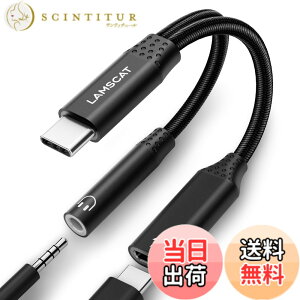 �y���������zLAMSCAT 2in1 �^�C�vC �C���z���ϊ��A�_�v�^ PD60W �}���[�d ���� Type-C �C���z���W���b�N ��҃C���z���P�[�u�� �[�d���Ȃ��� �ʘb ���ʒ��� �|�[�^�u�� for iPad pro Google Pixel Xperia Samsun