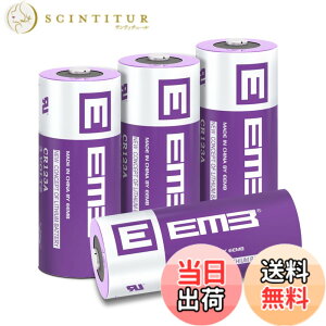 �y���������zEEMB CR123A 3V ���`�E���d�r 1700mAH ��[�d�� CR17345 CR123 �o�b�e���[ �����\ PTC �ی�t�� �J���� �����d�� �������� �A���[�� �X�}�[�g�Z���T�[�Ȃǂ� (4)