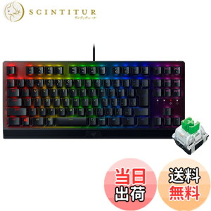 �y���������zRazer �Q�[�~���O�L�[�{�[�h �e���L�[���X ���J�j�J���L�[�{�[�h BlackWidow V3 Tenkeyless JP - Green Switch ���J�j�J�� �O���[���� �N���A�n�E�W���O Chroma RGB ���ϋv�A���~���g�b�v�v���[
