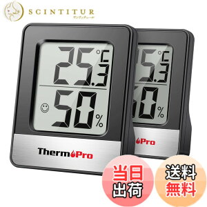 �y���������zThermoPro�T�[���v�� ���x�v �����x�v ���x���x�v ���� �����v �f�W�^�� ���� �R���p�N�g ��}�[�N �Ǌ|�� ���X�^���h �}�O�l�b�g TP49 �u���b�N 2�p�b�N