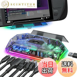 �y���������zJSAUX RGB �h�b�L���O�X�e�[�V���� Steam Deck (OLED)/ROG Ally/Legion Go�Ή� 8-in-1 USBC �h�b�N 4K@60Hz HDMI�A�M�K�r�b�g�C�[�T�l�b�g�AUSB C 3.0�A�f���A��USB A 3.0�AUSB 2.0�A100W USB C�[�d-�N���X�^��