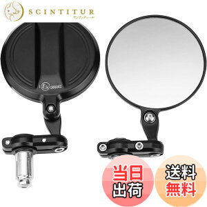 �y���������zKEMIMOTO �o�[�G���h�~���[ �o�C�N ���E�Z�b�g �n���h���o�[�a13-21mm�Ή� �o�C�N�~���[ �ی^ �Ԍ��Ή� CNC�A���~�� �|�� �y�� �I�[�g�o�C�~���[ �ėp�~���[ �p�x�����\ �܂肽