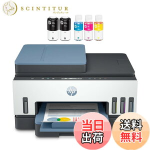 �y���������zHP �v�����^�[ HP Smart Tank 7306 ��e�ʃC���N�^���N�� A4�J���[�C���N�W�F�b�g�����@ ��� �O�ʋ��� �Ж�ADF���� �������ʈ�� �u���[ �X�}�[�g�^���N