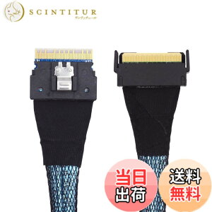 �y���������zNFHK PCI-E 5.0 Mini Cool Edge IO MCIO PCI-E �X�������C�� 8i 74�s�� �I�X - SFF-8654 SAS 4.0 74�s�� �I�X �G�N�X�e���_�[�P�[�u�� 50cm