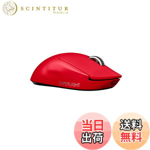 �y���������zLogicool G PRO X SUPERLIGHT ���C�����X �Q�[�~���O�}�E�X G-PPD-003WL-RD �y�� 63g���� LIGHTSPEED HERO 25K�Z���T�[ POWERPLAY ���� �[�d �Ή� �Q�[�~���O �}�E�X ���b�h �� PC windows �������K�i