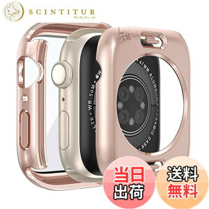 �y���������zYUGYUG for Apple Watch Series SE2/SE/6/5/4 44mm �P�[�X �A�b�v���E�H�b�`SE2/SE/6/5/4 44mm �P�[�X PC�f�� IP68 �h���P�[�X 360�Ǔx �A�b�v���E�H�b�` �J�o�[ �K���X�t�B���� ��̌^ ���{���Ɏq�� 