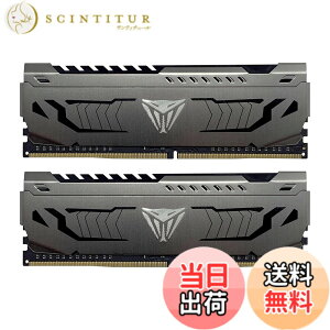 �y���������zPatriot Viper Steel DDR4 3600MHz PC4-28800 16GB (8GB x 2��) CL18 �A���~�j�E�����q�[�g�V���N �f�X�N�g�b�v�p������ PVS416G360C8K