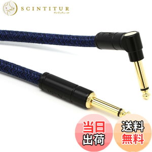 �y���������zFender �P�[�u�� 10' Angled Cable, Blue Dream 0990910073