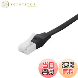 �y���������z�o�b�t�@���[ BUFFALO �c���̐܂�Ȃ�LAN�P�[�u�� ���f���p UTP Cat6a �X�g���[�g �t���b�g�^�C�v 10m �u���b�N BSLS6AFU100BK