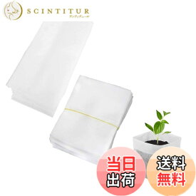 【送料無料】【BEAUTY PLAYER】100枚 苗袋 植栽の育成バッグ 植物成長 不織布 園芸プランター 保管袋 分解性 庭用 果物用花用野菜用 (白色20x20cm（直径12*高14）(100pcs))