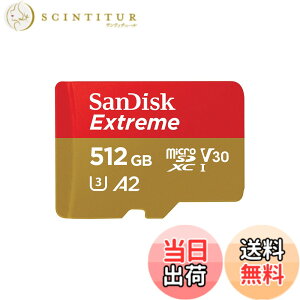 �y���������zSanDisk 512GB Extreme microSDXC UHS-I Memory Card with Adapter - C10, U3, V30, 4K, 5K, A2, Micro SD Card - SDSQXAV-512G-GN6MA