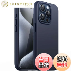 �y���������zJETech iPhone 15 Pro Max 6.7�C���`�p (15ProMax) �V���R���P�[�X �V���L�[�\�t�g�^�b�`�t���{�f�B�ی�P�[�X�ϏՌ��J�o�[ (�u���[)