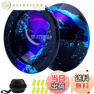 �y���������zYoyo Professional,Metal Responsive Yo yo for Kids Beginners, Unresponsive Yo yo for Adults Intermediate-Advanced Players with U Type KK Bearing + Glove and 10 Replacement Yoyos Strings(Blue)