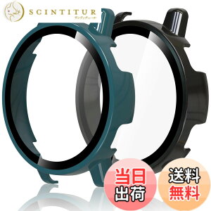 �y���������zHianjoo 2������ Garmin Vivoactive 5 �Ή� �P�[�X �ی�J�o�[+�t�B���� ��̌^ �K�[�~�� Vivoactive 5 �Ή� �J�o�[ �ی�t�B���� PC�f�ނ̃t���[�� �S�ʕی� �Ռ��z�� �����x�^�b�` [�u���b