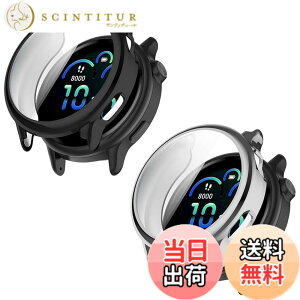 �y���������z�y2���Z�b�zFor Garmin Vivoactive 6 �P�[�X �K���X�t�B����+PC�t���[�� ��̌^ �ی�t�B���� Greerass �S�ʕی� �����ߗ� �S�ʕی� �ϏՌ� �w��h�~ �������� �h���h�o �����ȒP �t�C����