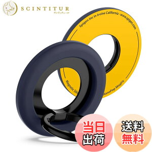 �y���������zSpigen �i�m�|�b�v�E�}�O�t�B�b�g MagSafe �Ή� �X�}�z�����O iPhone 16 �Ή� �y�X�}�z�X�^���h�^�L�b�N�X�^���h�@�\�z �}�O�l�b�g�� �����h�~ �V���R�� ���^�������O AMP09028�i�u���[