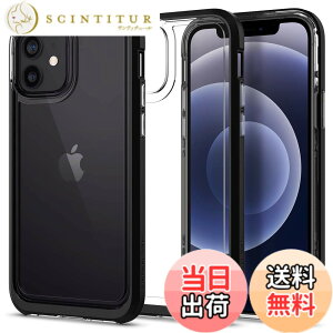 �y���������zSpigen iPhone12 mini �P�[�X �o���p�[�P�[�X �w�� �N���A TPU�\�t�g�P�[�X PC�n�[�h ��d�\�� �ČRMIL�K�i �Ռ��z�� ���C�����X�[�d �l�I�E�n�C�u���b�h �N���X�^�� ACS01749 (�u���b�N)