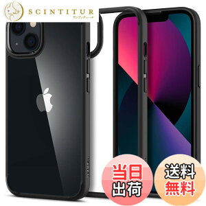 �y���������zSpigen iPhone13Mini�P�[�X ���� �ϏՌ� �ČRMIL�K�i�擾 TPU �o���p�[�P�[�X 2�d�\�� ���菝�h�~ ���ϗ}�� ���C�����X�[�d�Ή� �E���g���E�n�C�u���b�h ACS03318 (�}�b�g�E�u���b�N)