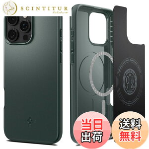 �y���������zSpigen iPhone 16 Pro Max �P�[�X MagSafe�Ή� �}�O�l�b�g���� �ČRMIL�K�i �}�b�g ���^ �V���E�t�B�b�g�E�}�O�t�B�b�g ACS07981 (�A�r�X�E�O���[��)