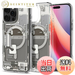 �y���������zSpigen iPhone 16 Pro Max �P�[�X MagSafe�Ή� �N���A �X�g���b�v�z�[�� �ČRMIL�K�i �E���g���E�n�C�u���b�h�E�}�O�t�B�b�g ACS08381 (�[���E�����E�i�`�������E�`�^�j�E��)