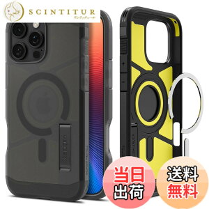 �y���������zSpigen iPhone 16 Pro �P�[�X MagSafe�Ή� �}�O�l�b�g���� �X�^���h �}�b�g �ϏՌ� �ČRMIL�K�i �^�t�E�A�[�}�[�iAI�j�E�}�O�t�B�b�g ACS08509 (�t���X�g�E�u���b�N)