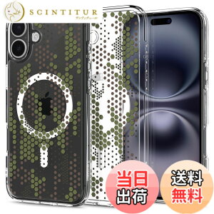 �y���������zSpigen iPhone 16 Plus �P�[�X �N���A MagSafe�Ή� �ϏՌ� �X�g���b�v�z�[�� ���ϖh�~ �o���p�[ �ČRMIL�K�i �E���g���E�n�C�u���b�h�E�}�O�t�B�b�g ACS08080 (�f�W�^���E�J��)