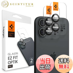 �y���������zSpigen iPhone16 �J�����ی� iPhone16Plus �J�����ی�t�B���� 9H�d�x�����K���X iPhone16/16Plus�Ή� �u���b�N �����Y�v���e�N�^�[ 2����