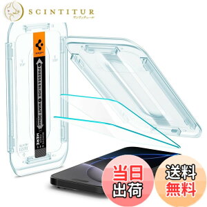 �y���������zSpigen iPhone 16 Pro �K���X�t�B���� 9H�d�x�����K���X �\��t���L�b�g�t�� iPhone16Pro�Ή� �ی�t�B���� �i�m�R�[�e�B���O ��U�h�~ 2���� EZ Fit AGL07928