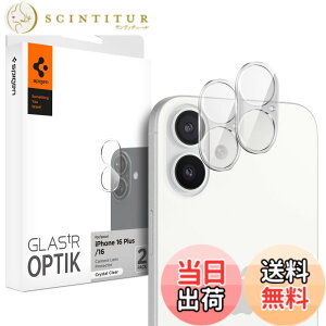 �y���������zSpigen iPhone16 �J�����ی� iPhone16Plus �J�����ی�t�B���� 9H�d�x�����K���X iPhone 16/iPhone 16 Plus�Ή� �J�����v���e�N�^�[ �N���X�^���E�N���A 2����
