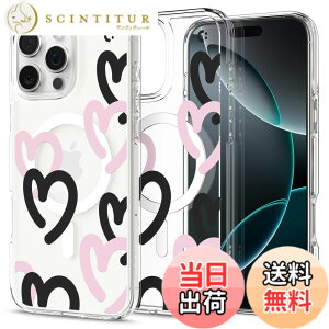 �y���������zSpigen iPhone 16 Pro �P�[�X MagSafe�Ή� �N���A �X�g���b�v�z�[�� �ČRMIL�K�i �E���g���E�n�C�u���b�h�E�}�O�t�B�b�g ACS08275 (�n�[�g�E�u���b�N�E�s���N)