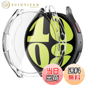�y���������zSpigen Galaxy Watch 6 44mm �P�[�X �S���� �̑g������\ �S�� �N���A �ϏՌ� ��� ��̌^ �J�o�[ ���� �Ռ� �z�� TPU PC ���^ �E���g���E�n�C�u���b�h ACS06497 (�N���X�^���E�N���A)
