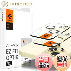 �y���������zSpigen Glas tR EZ Fit Optik Pro iPhone 15/15 Plus/14/14 Plus �p �J�����t�B���� �ی� iPhone 15/15 Plus �Ή� �J���� �����Y �N���A �C�G���[ 2����