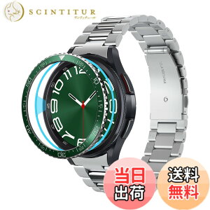 �y���������zSpigen Galaxy Watch 6 Classic 47mm �P�[�X �x�[�������O �t���[�� �X�^�C�� �M�����N�V�[�E�H�b�` �x�[���E�`���[�� ACS07127 (�O���[��)