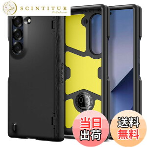 �y���������zSpigen Galaxy Z Fold 6 �P�[�X �S�ʕی� �t���J�o�[ 3�d�\�� �ČRMIL�K�i�擾 �ϏՌ� ���C�����X�[�d�Ή� 5 �X�����E�A�[�}�[�E�v�� ACS07826 (�u���b�N)