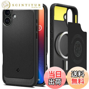 �y���������zSpigen iPhone 16 Plus �P�[�X MagSafe�Ή� �ϏՌ�TPU �\�t�g �}�b�g �ČRMIL�K�i ���M�b�h�E�A�[�}�[�E�}�O�t�B�b�g ACS08087 (�}�b�g�E�u���b�N)