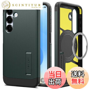 �y���������zSpigen Galaxy S25 �P�[�X Magfit�Ή� �}�O�l�b�g���� �X�^���h�t�� �}�b�g �ϏՌ� �ČRMIL�K�i �^�t�E�A�[�}�[�iAI�j�E�}�O�t�B�b�g ACS09010 (�A�r�X�E�O���[��)