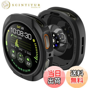 �y���������zSpigen Galaxy Watch 8 44mm �P�[�X �X���� �V���v�� �y�� �ی�J�o�[ TPU �Ռ��z�� �ȒP�Ȏ��t�� �M�����N�V�[�E�H�b�`�p ���L�b�h�E�G�A ACS09839 (�}�b�g�E�u���b�N)
