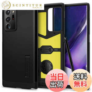 �y���������zSpigen Galaxy Note 20 Ultra �P�[�X 5G �Ή� [ SC-53A | SCG06 ] �ϏՌ� �X�^���h�@�\ �ČRMIL�K�i�擾 �J�����ی� ���h�~ �Ռ� �z�� Qi�[�d ���C�����X�[�d �^�t�E�A�[�}�[ ACS01396 (�u���b�N)