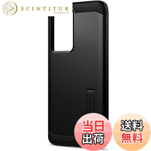 �y���������zSpigen Galaxy S21 Ultra �P�[�X [ SC-52B ] �ϏՌ� �X�^���h�@�\ �ČRMIL�K�i�擾 �O�w�\�� �J�����ی� ���h�~ �Ռ� �z�� Qi�[�d ���C�����X�[�d �^�t�E�A�[�}�[ ACS02354 (�u���b�N)
