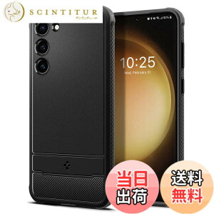 �y���������zSpigen Galaxy S23 �P�[�X �ϏՌ� [ SC-51D | SCG19 ] TPU �\�t�g�P�[�X �ČRMIL�K�i�擾 �ϏՌ� ���h�~ �J�����ی� Qi�[�d ���C�����X�[�d ���M�b�h�E�A�[�}�[ ACS05711 (�}�b�g�E�u���b�N)