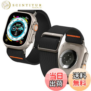 �y���������zSpigen Apple Watch �o���h 49/46/45/44mm �y Apple Watch Ultra2 / Ultra / 10 / 9 / 8 / 7 / SE2 / SE / 6 / 5 / 4 �Ή� �z �\�����[�v �X�|�[�c �����\ �t�@�u���b�N ��̌^ �y�� ���� �_�� �o���h �r���v 