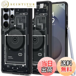 �y���������zSpigen Galaxy S25 Ultra �P�[�X Magfit�Ή� �N���A �X�g���b�v�z�[�� �ČRMIL�K�i �E���g���E�n�C�u���b�h�E�}�O�t�B�b�g ACS08957 (�[���E�����E�u���b�N)
