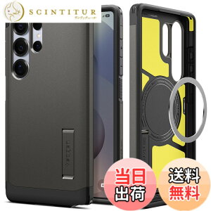 �y���������zSpigen Galaxy S25 Ultra �P�[�X Magfit�Ή� �}�O�l�b�g���� �X�^���h�t�� �}�b�g �ϏՌ� �ČRMIL�K�i �^�t�E�A�[�}�[�iAI�j�E�}�O�t�B�b�g ACS08965 (�K�����^��)
