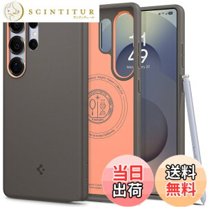 �y���������zSpigen Galaxy S25 Ultra �P�[�X Magfit�Ή� �ϋv�� �\�t�g �ق��肪�t���ɂ����f�� �c�[�g���J���[ �i�m�|�b�v�E�}�O�t�B�b�g ACS09058 (�p�p�C���E�O���[)