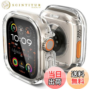 �y���������zSpigen Apple Watch 49mm �P�[�X �y Apple Watch Ultra2 / Ultra �Ή� �z �N���A ���� �Ռ� �z�� TPU PC ���� ���^ �J�o�[ �E���g���E�n�C�u���b�h ACS05459 (�N���X�^���E�N���A)