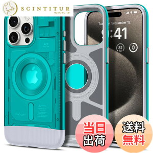 �y���������zSpigen �y�n��18�N�̋Z�p�́z iPhone 15 Pro �P�[�X MagSafe �ϏՌ� �ČRMIL�K�i�擾 ������ iMac�f�U�C�� �}�O�l�b�g���� �����Y�ی� �C�菝�h�~ MagSafe ���C�����X�[�d�Ή� �N���V�b�N�EC1