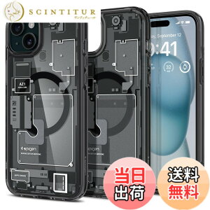 �y���������zSpigen �y�n��18�N�̋Z�p�́z iPhone 15 �P�[�X MagSafe �N���A �ϏՌ� �ČRMIL�K�i�擾 �X�g���b�v�z�[�� ���ϗ}�� ���� �X�g���b�v�z�[�� 2�d�\�� �����Y�ی� �C�菝�h�~ MagSafe ���C��
