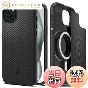 �y���������zSpigen �y�n��18�N�̋Z�p�́z iPhone 15 �P�[�X MagSafe �ϏՌ� ���^ �X�g���b�v�z�[�� �y�� ���炳�� �ČRMIL�K�i�擾 2�d�\�� �����Y�ی� �w��h�~ �C�菝�h�~ �}�b�g�d�グ ���C����